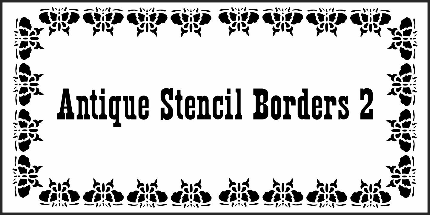 Przykładowa czcionka Antique Stencil Borders Two JNL #5